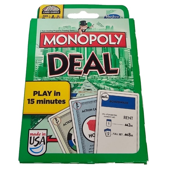 Hasbro Other - Monopoly Deal Card Game Parker Brothers Hasbro Fun Game Travel Box